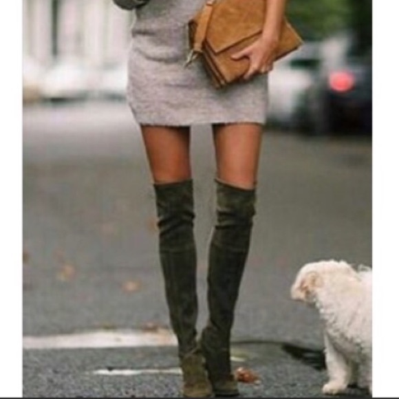 Shoes - Gorgeous Olive Colored Knee High Boots
